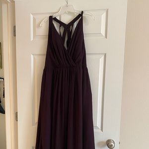 Hayley Paige Purple/Eggplant bridesmaids dress